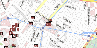 Stadtplan Stephansdom Wien